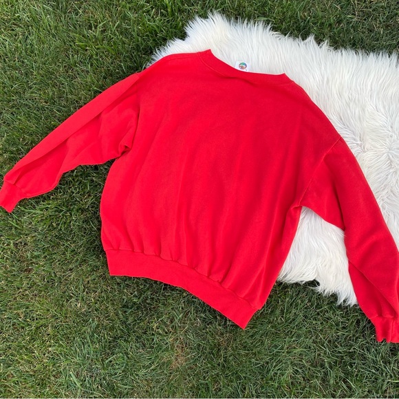 Vintage Indiana collegiate red crewneck sweatshirt USA XL EM - Picture 6 of 6